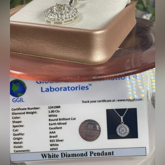 SALE‼️CERTIFIED 2.2ct Diamond Pendant. 925 Silver. Earth Mined. - Picture 4 of 14